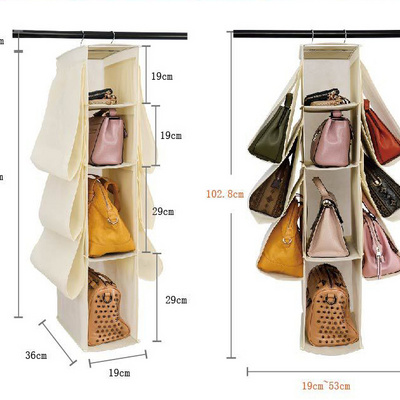 10-Shelf wardrobe Hanging Clothes Storage Box Collapsible Accessory Shelves Hanging Closet Organizer