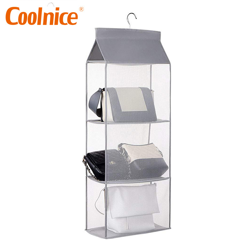 2022 Cheap Wholesale Thicken Six-sided Double-sided Bag Storage Bag Multifunction Handbag Storage Hanging Closet Organizer