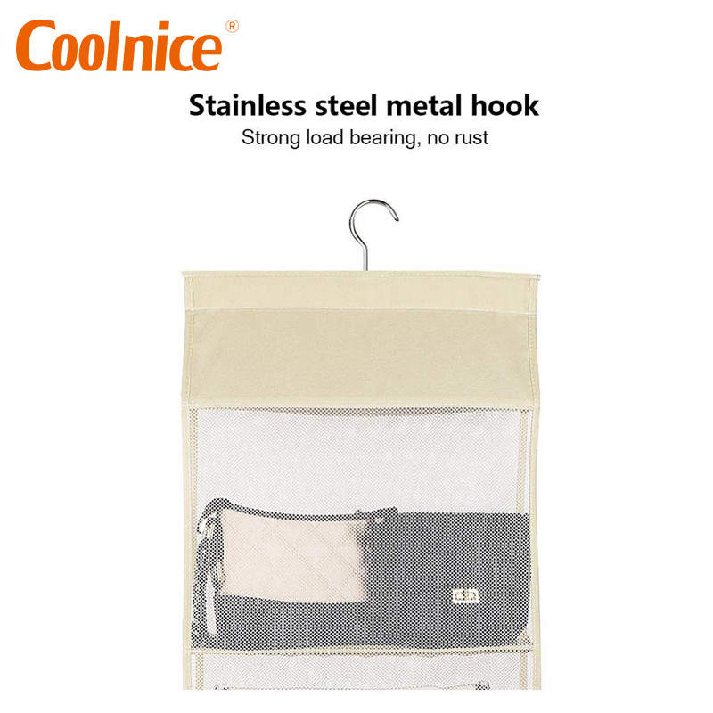 2022 Cheap Wholesale Thicken Six-sided Double-sided Bag Storage Bag Multifunction Handbag Storage Hanging Closet Organizer