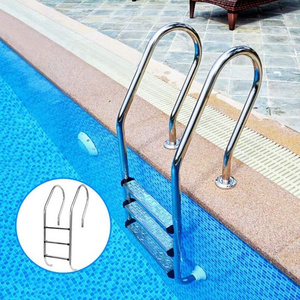 Factory Price Stainless Steel 304 Swimming Pool Ladder Outdoor With Safety Handrail For Pool Ladder