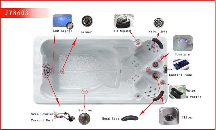 Joyspa Hot Selling Spa & Sauna Room Fiberglass Mold Outdoor Massage Swimming Hot Tub