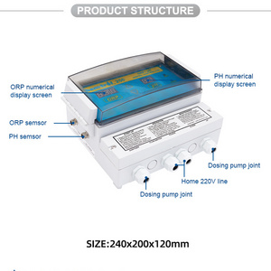 CCOREL 250 Swimming Pool PH ORP Monitor Automatic Digital Pool Water Quality Controller