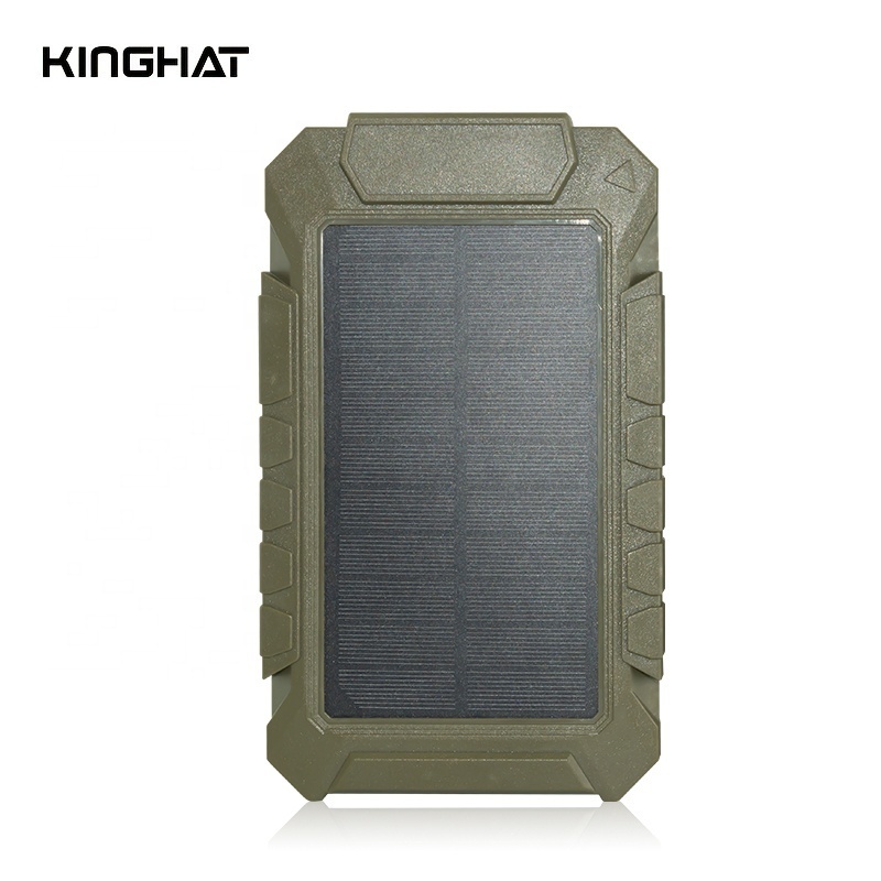 Solar Trail Camera Charger Battery 8000mAh with Monocrystal Silicon Panel 1.8W Output 5/6/12V