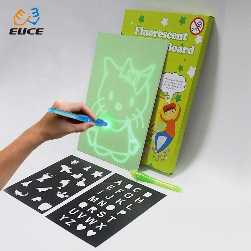 JSK A4 technical drawing board Glowing Magic pad New Drawing toys LED Pen Writing Drawing Board for Kids in night