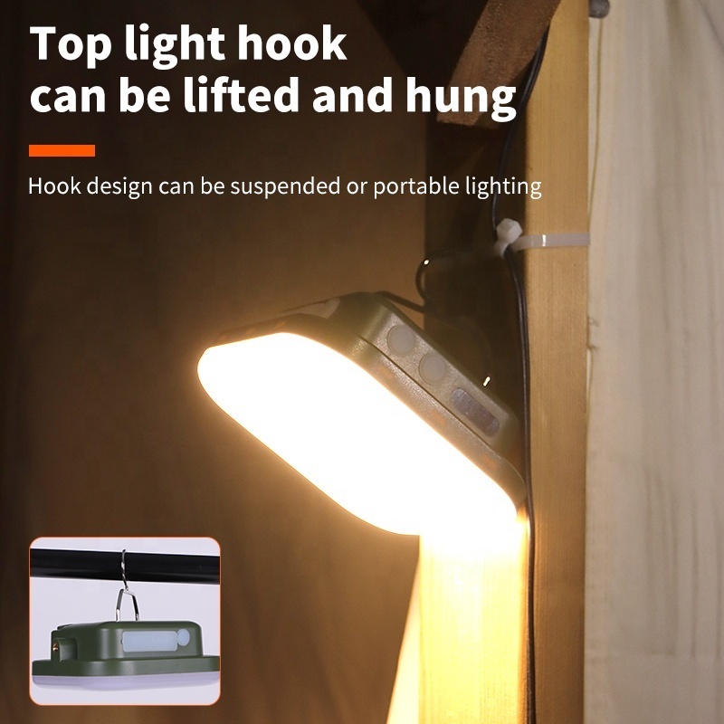 Outdoor Camping Lighting Portable Battery Operated Camping Lantern with Hanging Hook LED Camping Light