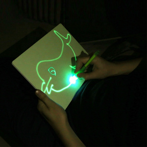 JSK A4 technical drawing board Glowing Magic pad New Drawing toys LED Pen Writing Drawing Board for Kids in night