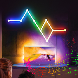 Wall Rgb Smart Splicing Lighting Music Sync Bar Home Decor Led Light 44 Modes For Gaming Streaming Smart Home Lights