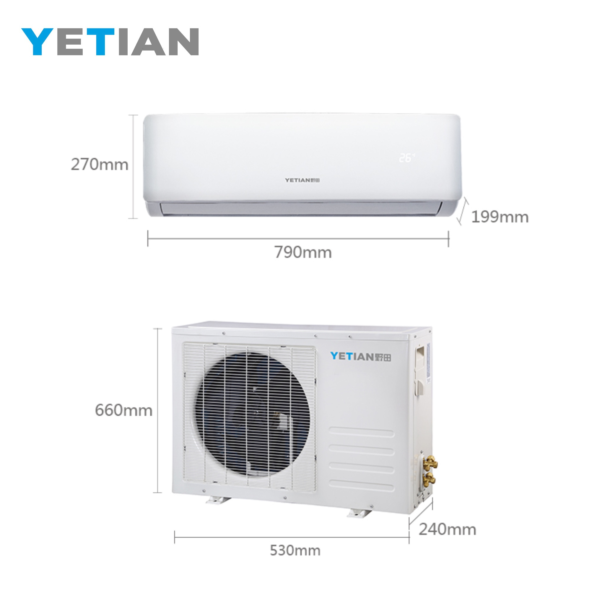 18000BTU Split Type Wall Mounted Samsung Air Conditioner R410A Window Power Battery Outdoor Room Cooling Only Factory Foshan