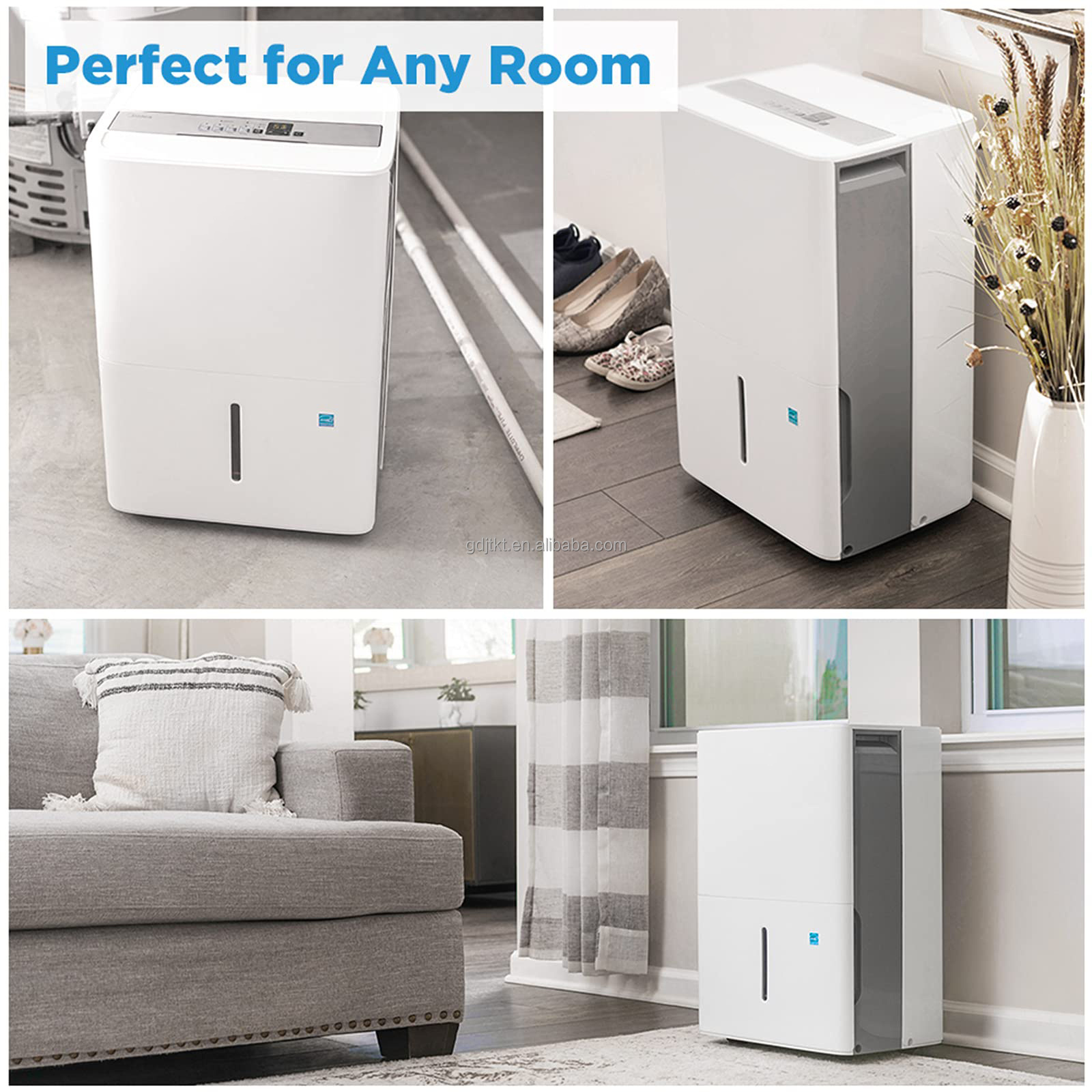 Midea 110V Automatic Defrost Air Purify Function Cooler Fan Home Room Air Dry Portable 50L Smart Dehumidifier Foshan Factory USA