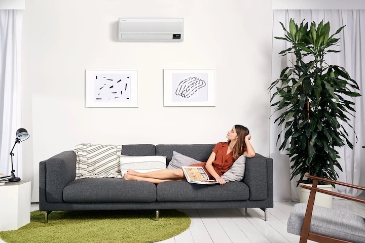 Aux Samsung Cooling Heating Split Wall Air Conditioner 12000BTU High Efficient Portable Air Conditioners