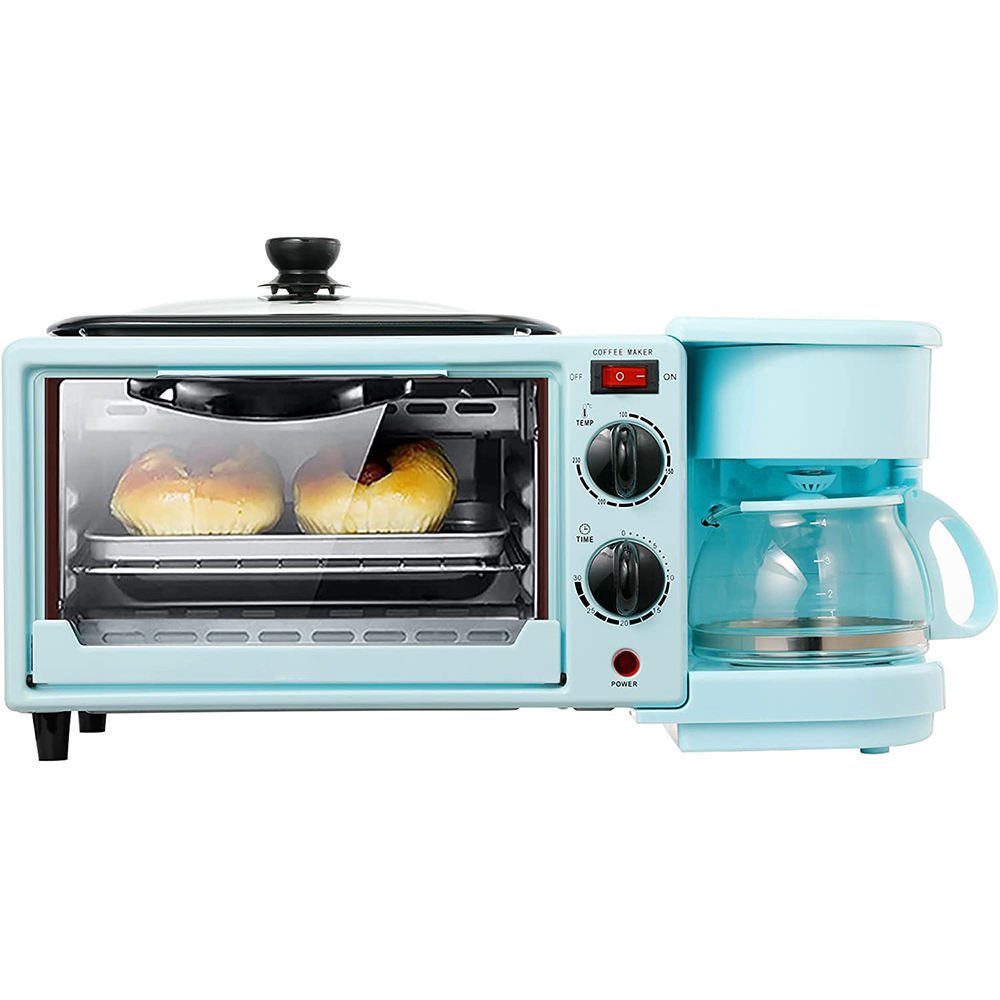 Good Quality TOASTER OVEN Coffee Maker machine family electric 3 in 1 Breakfast Makers