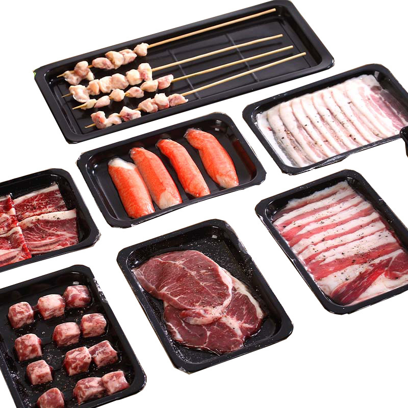 High Quality Custom Disposable Plastic PP Food Tray for Meat Packaging Prepared Food Modified atmosphere Vacuum Tray