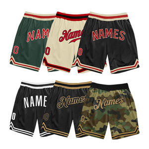 Vintage Streetwear Shorts Men Custom Tackle Printing  Retro Womens Plain Double Mesh Basketball Shorts