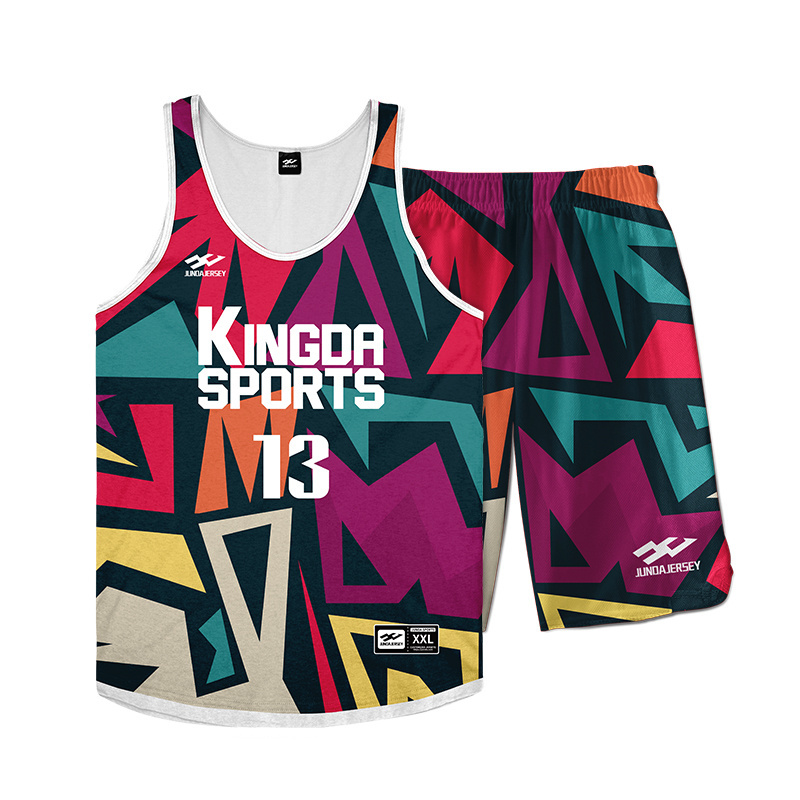 Junda Wholesale Fashion 100% Polyester Summer Custom Logo sports wear And Team wear Men's t Shirt Basketball Jersey For Clothing