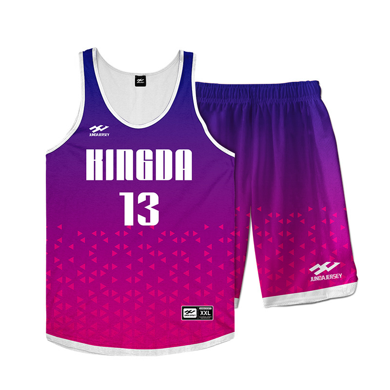 Junda Wholesale Fashion 100% Polyester Summer Custom Logo sports wear And Team wear Men's t Shirt Basketball Jersey For Clothing