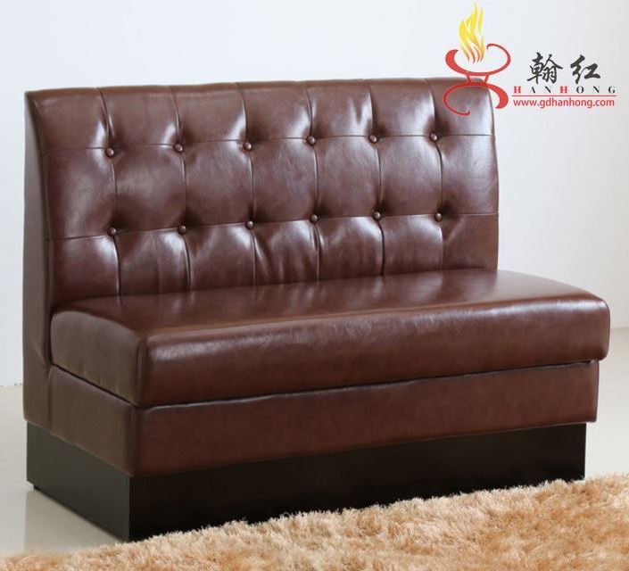 custom made leather restaurant sofa, booth seating