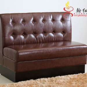 custom made leather restaurant sofa, booth seating