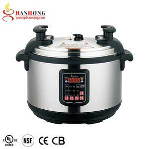 Hot Sale Large capacity 17L 21L 25L 33L 45L 55L 65L multicooker commercial industrial stainless steel electric pressure cooker