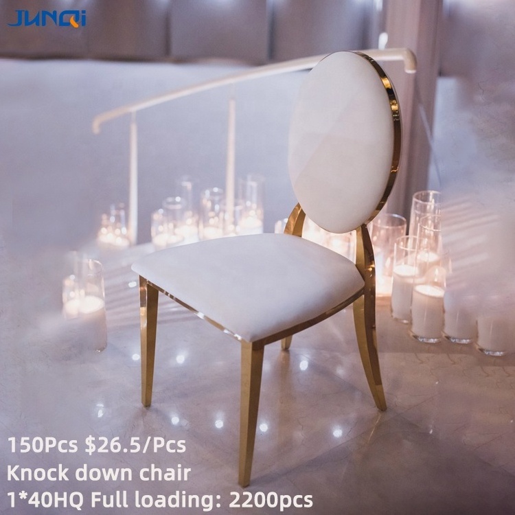 Hot Sale Cheap Price restaurant Gold Stainless Steel Banquet Chair Modern hotel furniture Wedding Event chairs