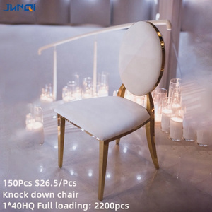 Hot Sale Cheap Price restaurant Gold Stainless Steel Banquet Chair Modern hotel furniture Wedding Event chairs