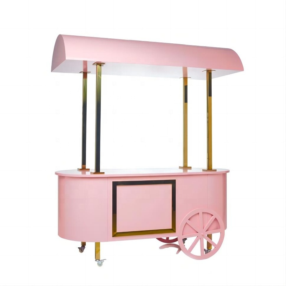 Hot sale Flower Candy Carts With Wheels For Wedding Children Christmas Dessert Party Decoration