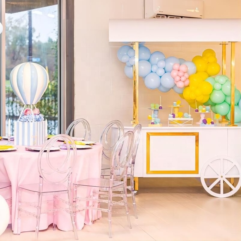 Hot sale Flower Candy Carts With Wheels For Wedding Children Christmas Dessert Party Decoration