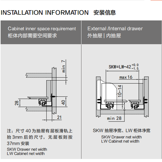 Wholesale OT one touch furniture accessories kitchen cabinet double wall drawer automatic drawer slides