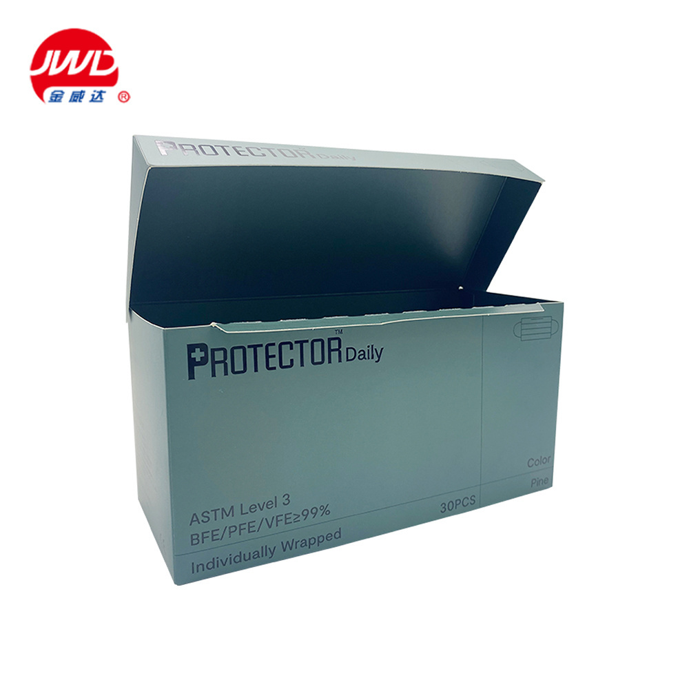 Convenient used  daily protector sterile white paper box packaging for medical mask