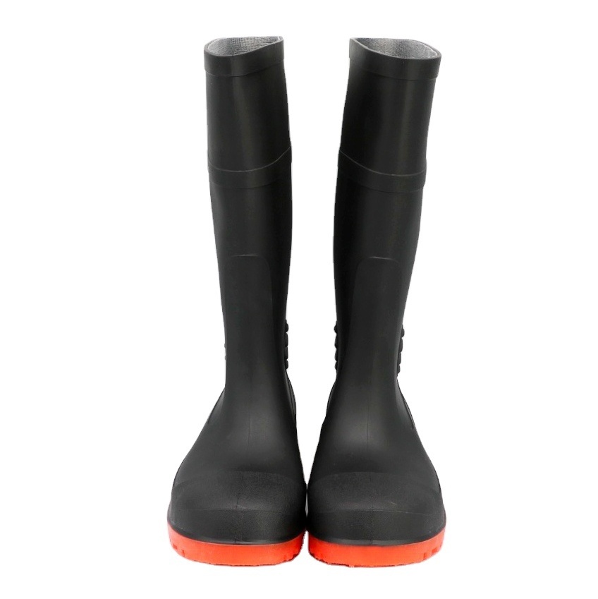 anti slip unisex plastic pvc rain boots waterproof shoes for men high heel gum wellington boots rubber pvc custom