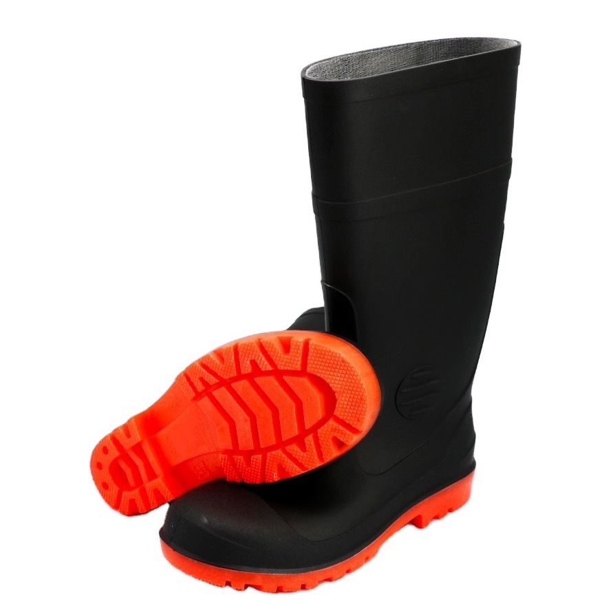 anti slip unisex plastic pvc rain boots waterproof shoes for men high heel gum wellington boots rubber pvc custom