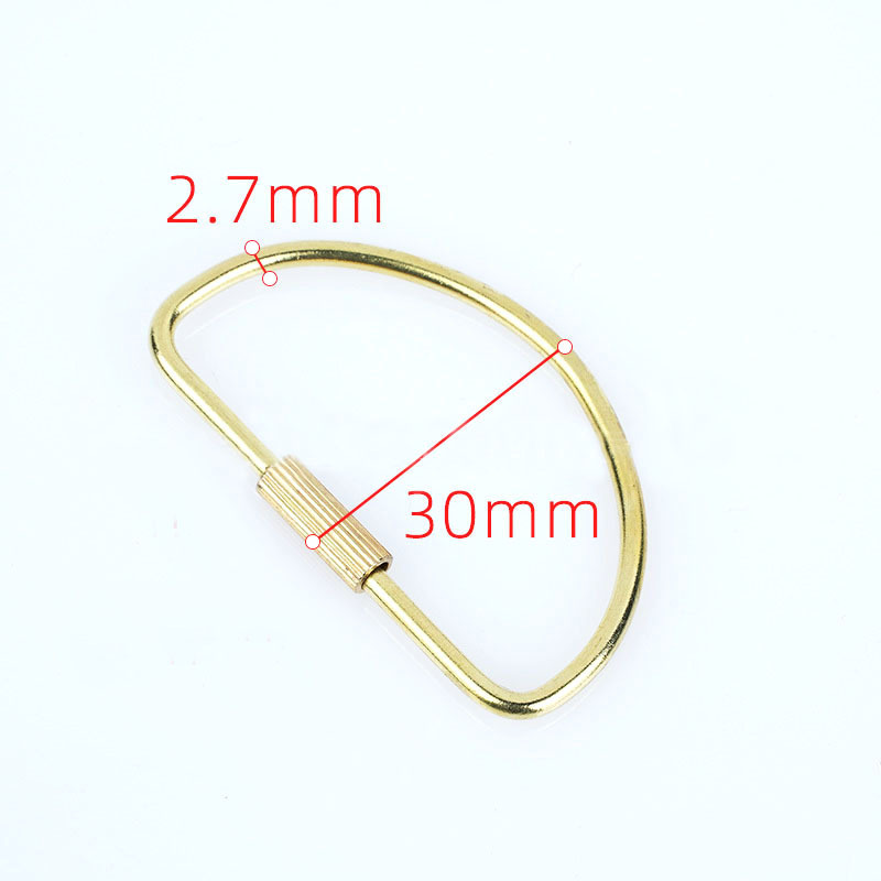 Solid brass various shape key ring hook