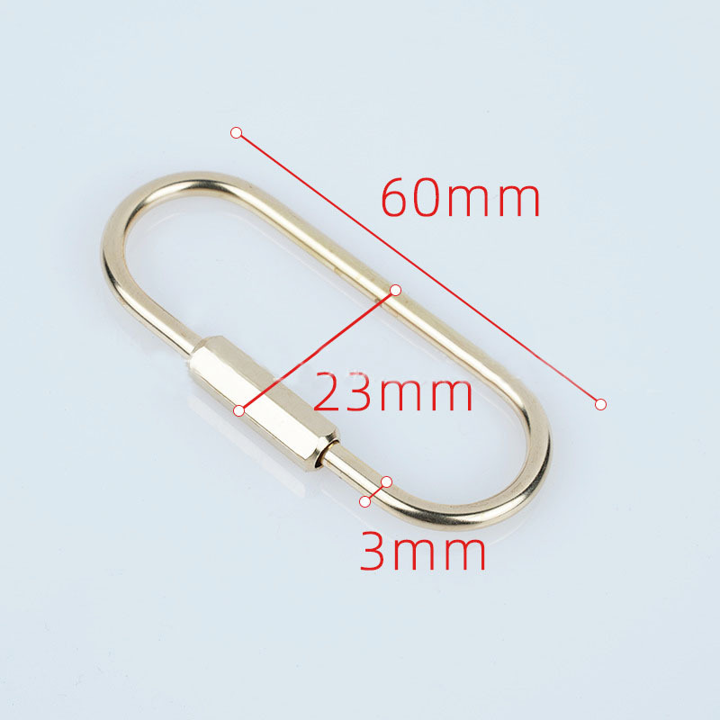 Solid brass various shape key ring hook