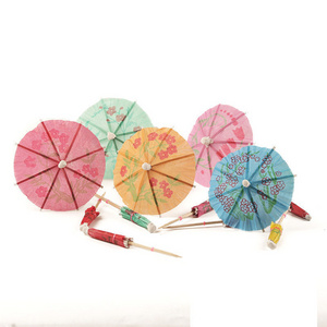 Wholesale Wood Bamboo Colorful Cocktail Umbrella Toothpicks Flag picks Sticks For Cakes