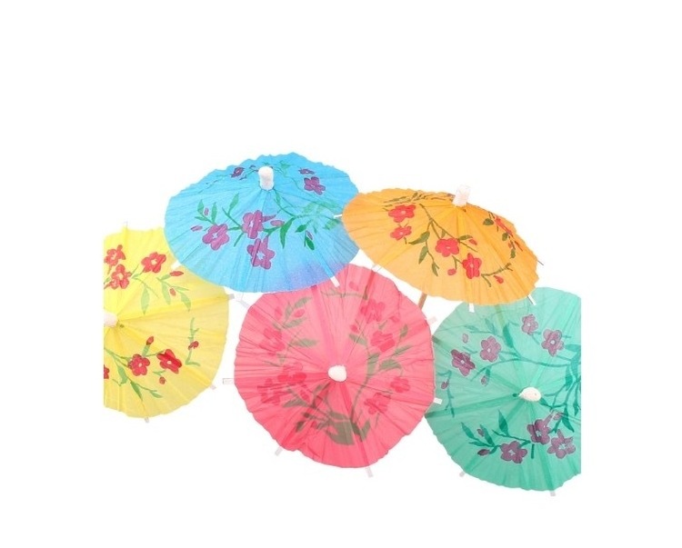 Wholesale Wood Bamboo Colorful Cocktail Umbrella Toothpicks Flag picks Sticks For Cakes