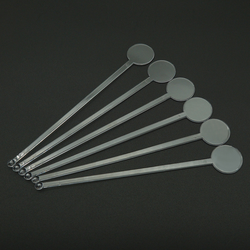 wholesale Plastic Custom Drink Stirrer Round Top Swizzle Sticks  accept logo for Promotion Advertise