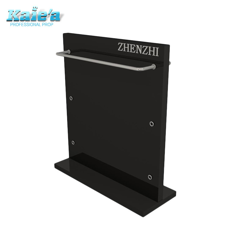 Customized fashion retail store belt display rack with wood