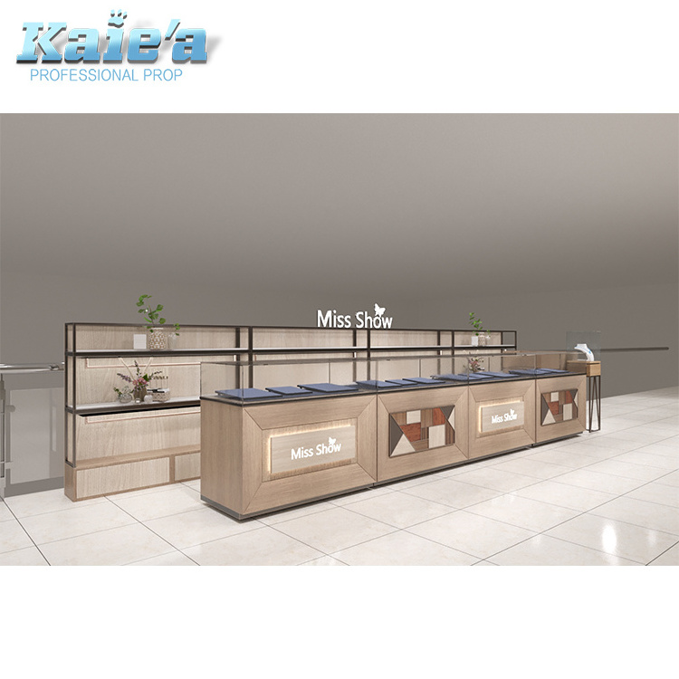 Jewelry showcase display ideas Luxurious jewelry kiosk display furniture showcase for sale