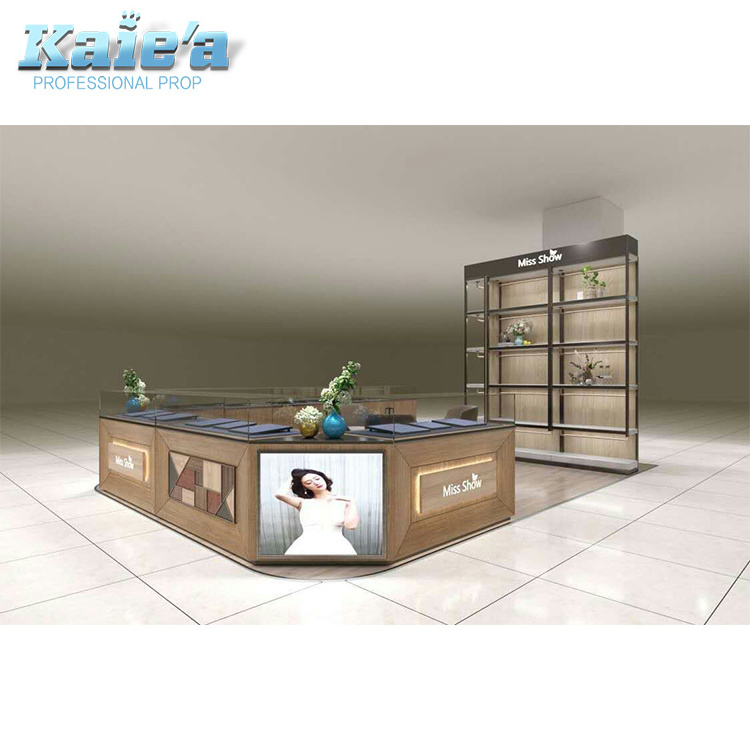 Jewelry showcase display ideas Luxurious jewelry kiosk display furniture showcase for sale