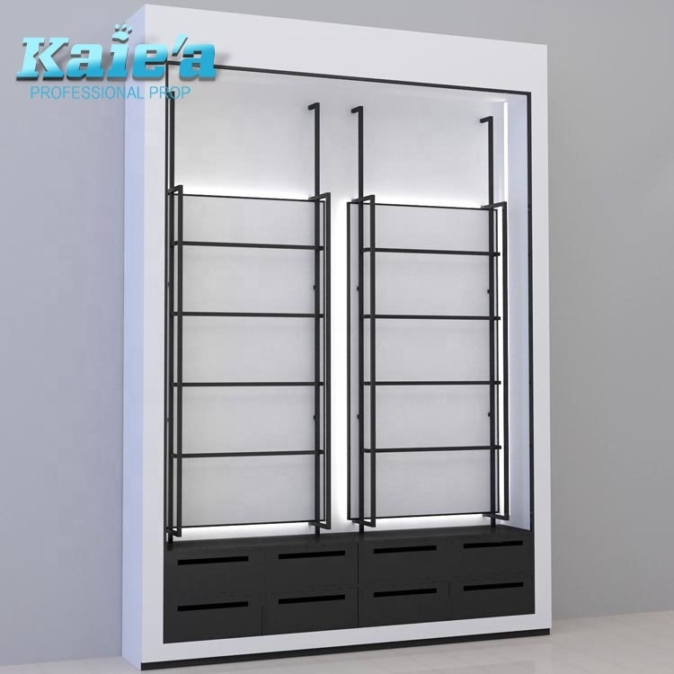 high glossy finished retail clothing metal shop fitting display rack