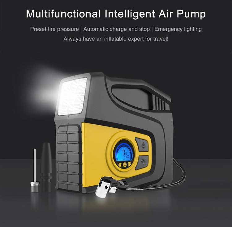 Multifunctional DC12V portable truck tire inflator air compressor pump for car tires