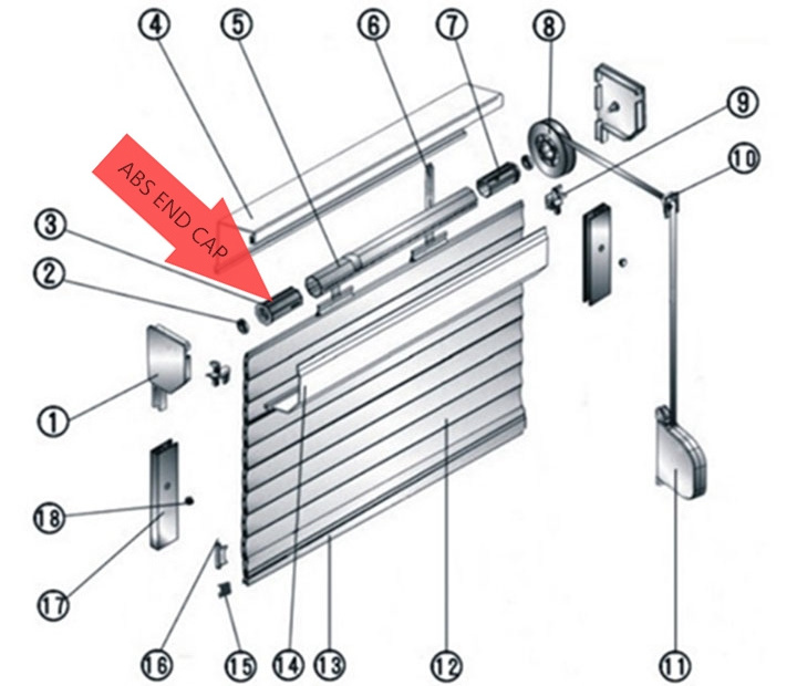 Electric up and down rolling shutters for window and door