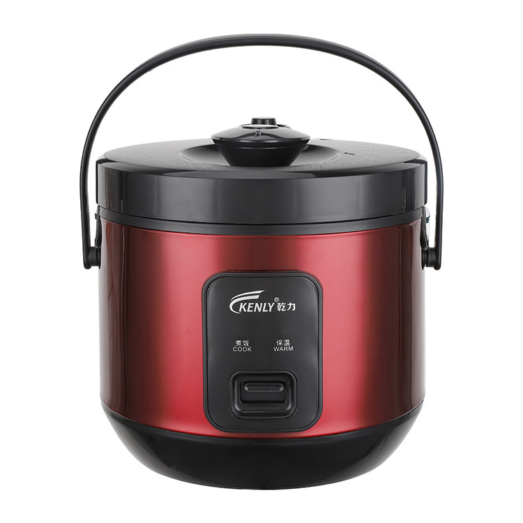 1.8L Red Tinplate Automatic Quick Cook Keep Warm Portable Electric Rice Cooker With Non Stick Inner Pot