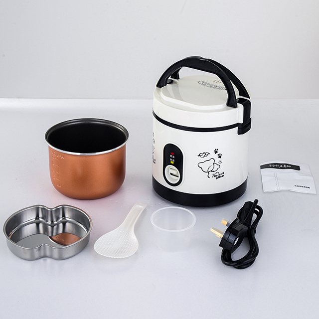 Mini 0.6L Multi-Function Cooker Travel Portable 304 Stainless Steel Steamer Smart Rice Cooker