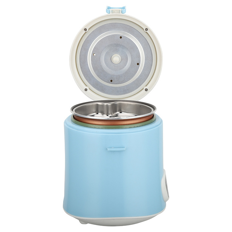 Wholesale Cylinder 0.6L Blue Mini Digital Multifunction Portable Electric Rice Cooker With Non Stick Inner Pot