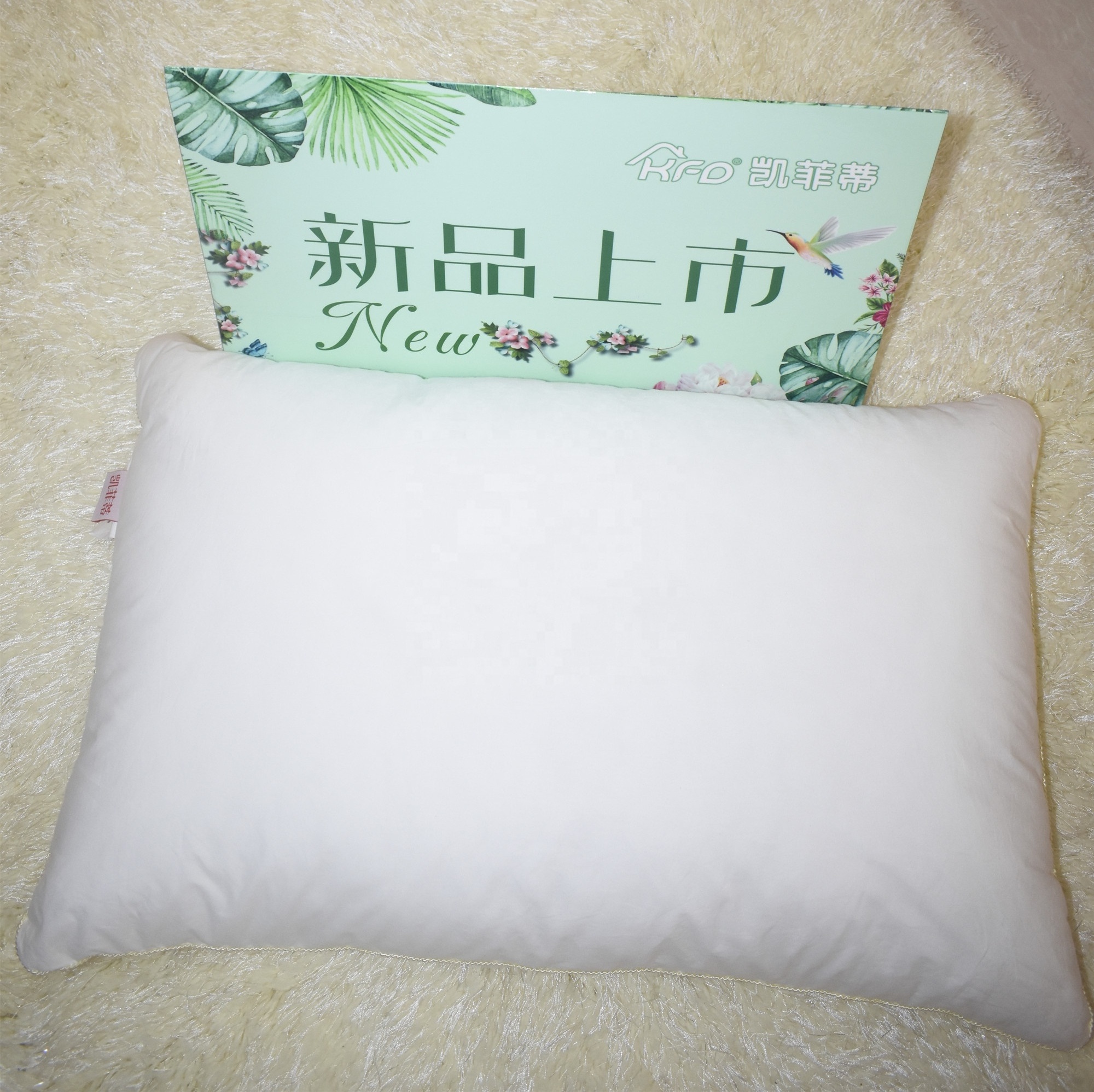 standard size 48x74cm 800g polyester fiber bed pillow for home