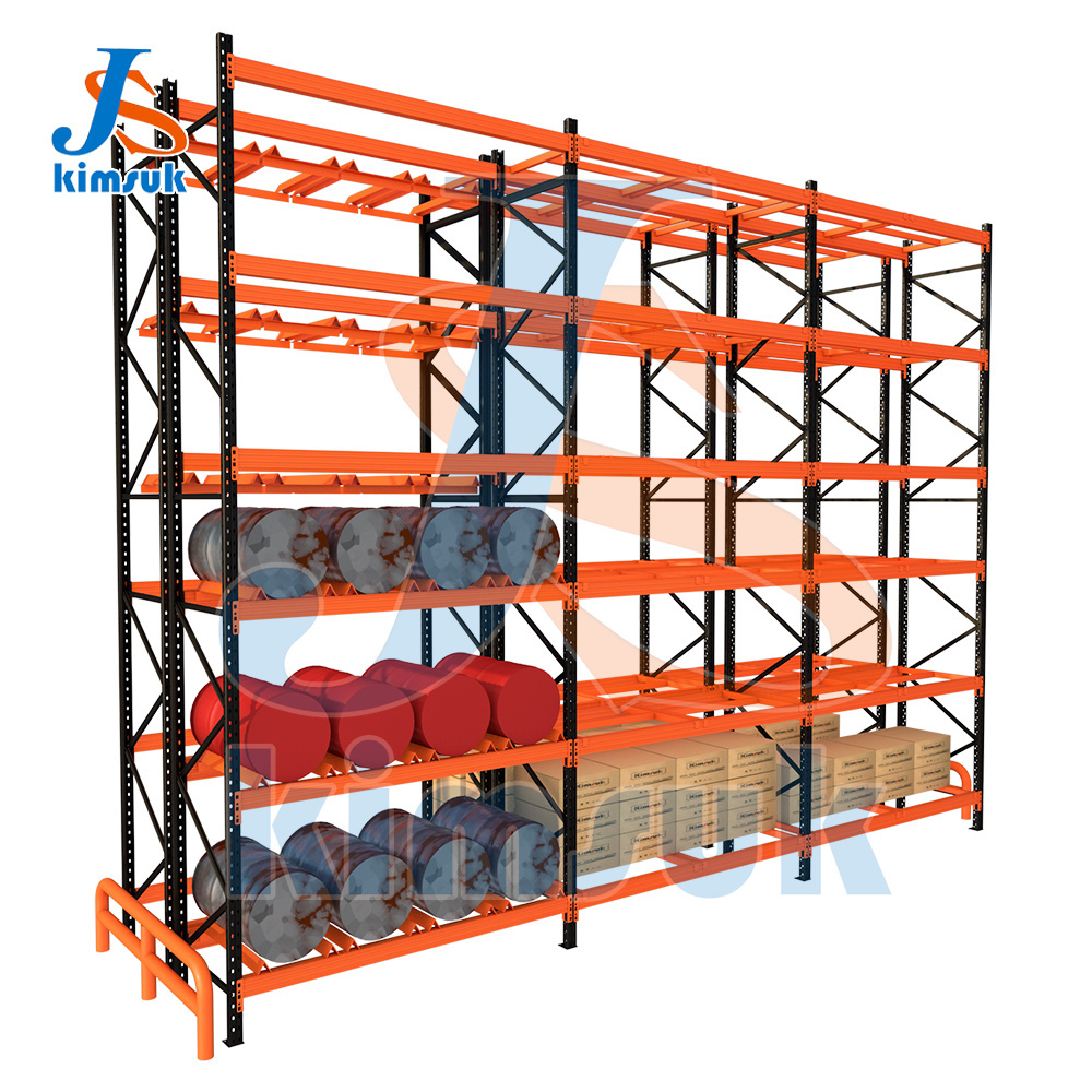 KIMSUK Manufacture Factory Warehouse Rack Storage Shelf Double Deep The Warehouse Rack Industrial Warehouse Rack Pallet