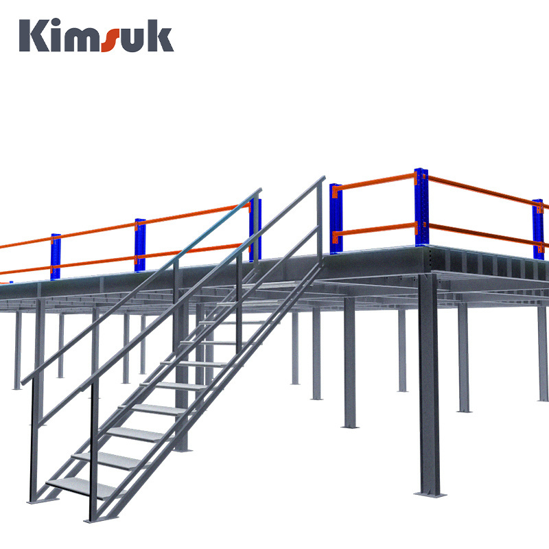 Warehouse Heavy Duty Steel Loft Platform Shelf Storage Attic Rack Pallet Racking Supported Mezzanine Floor Racks System