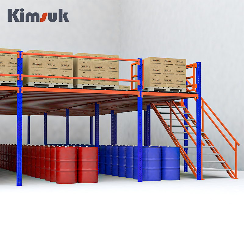 Warehouse Heavy Duty Steel Loft Platform Shelf Storage Attic Rack Pallet Racking Supported Mezzanine Floor Racks System