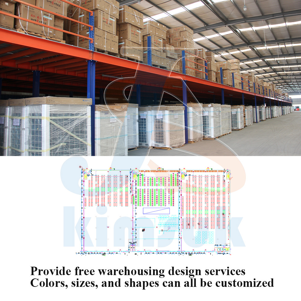 Custom Shelving 100 200 300 500Kg layer Black 4 Tier Warehouse Storage Metal Stacking Shelf Rack for Warehouse