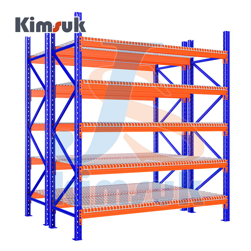 Kimsuk Manufacture Factory Warehouse Storage Shelves Heavy Duty Warehouse Pallet Metal Storage Rack and Garage Storage Racks